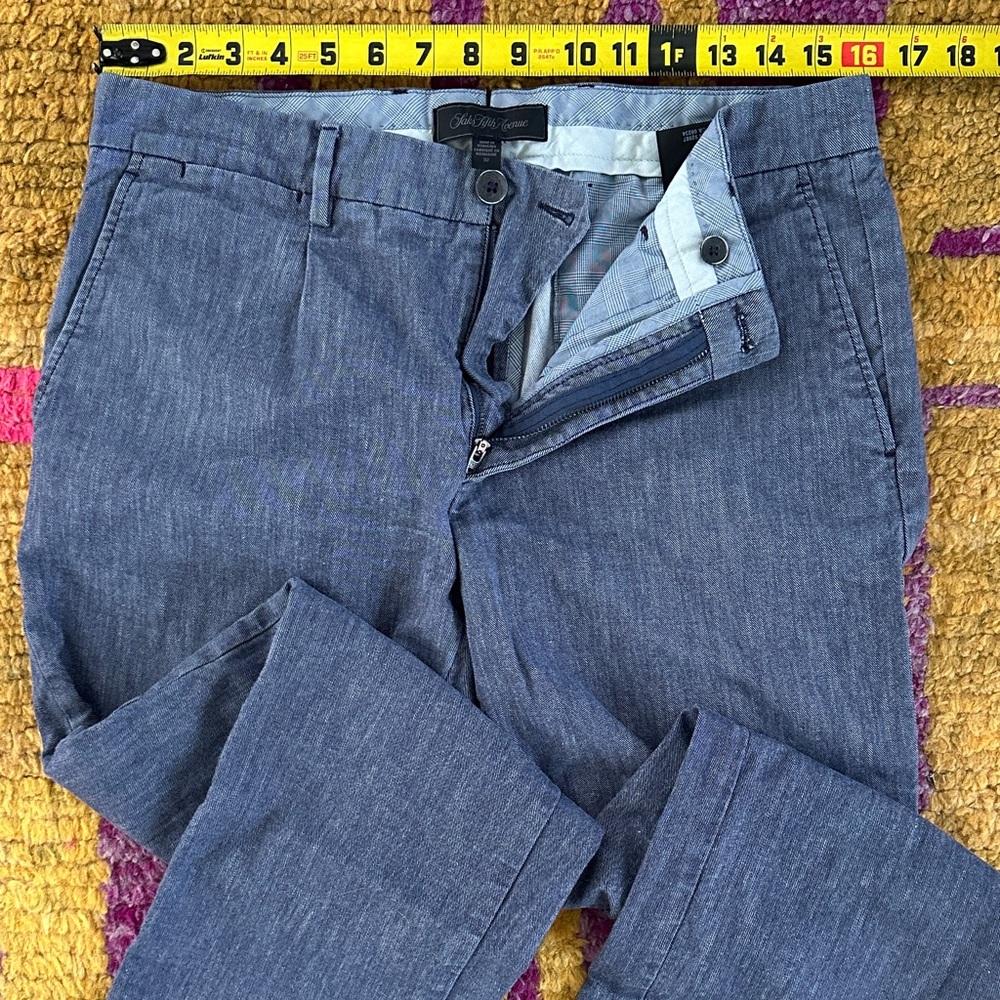 Saks Fifth Avenue Men's Blue-Gray Trousers